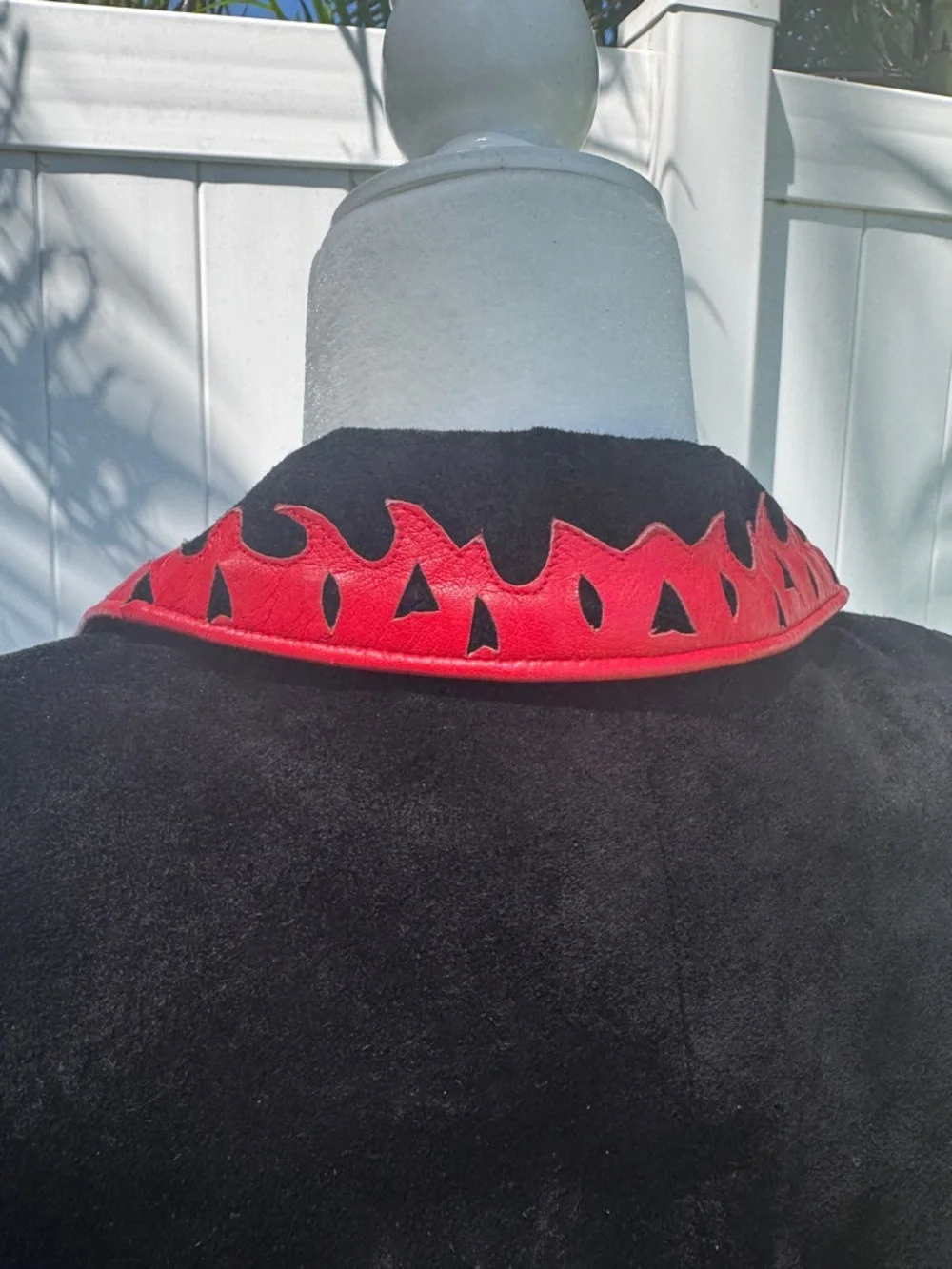 Michael Hoban Black Velvet Blazer with Red Trim - Picture 9 of 10